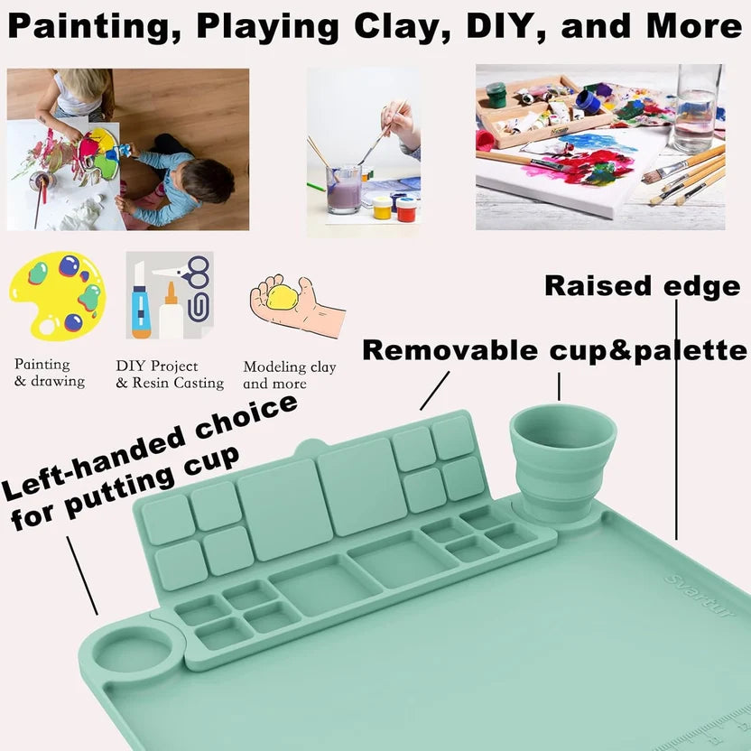 Amazing Painting & Rinsing Station - With Brush Rinser & 20 Pcs Brush Set