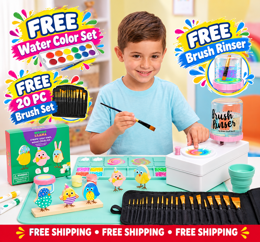 Amazing Painting & Rinsing Station - With Brush Rinser & 20 Pcs Brush Set