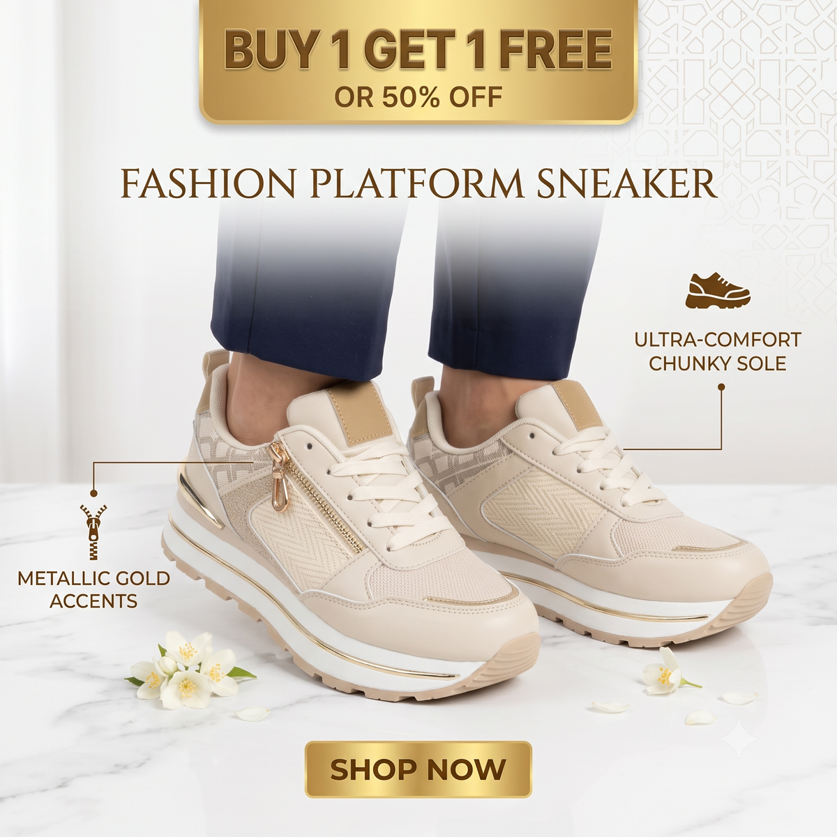 Women's Comfort Shoes With Zipper