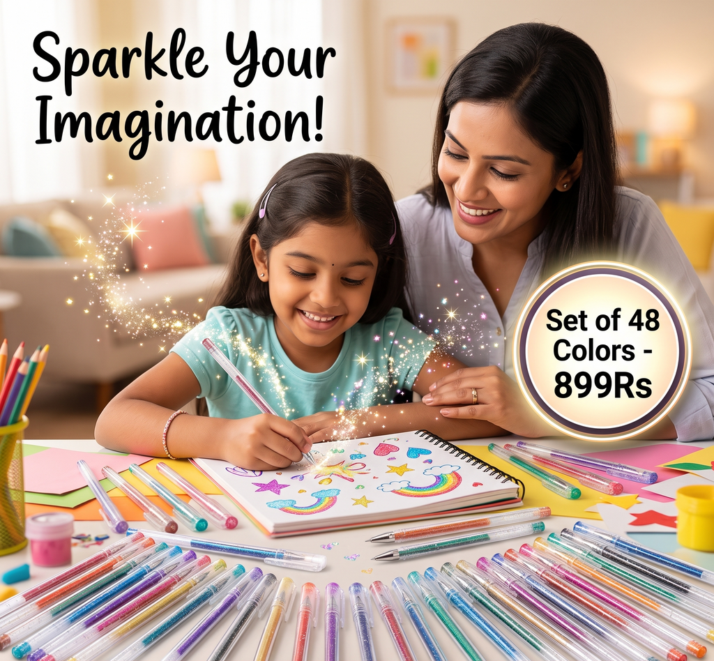 Glitter Gel Pen Set | Pack of 24