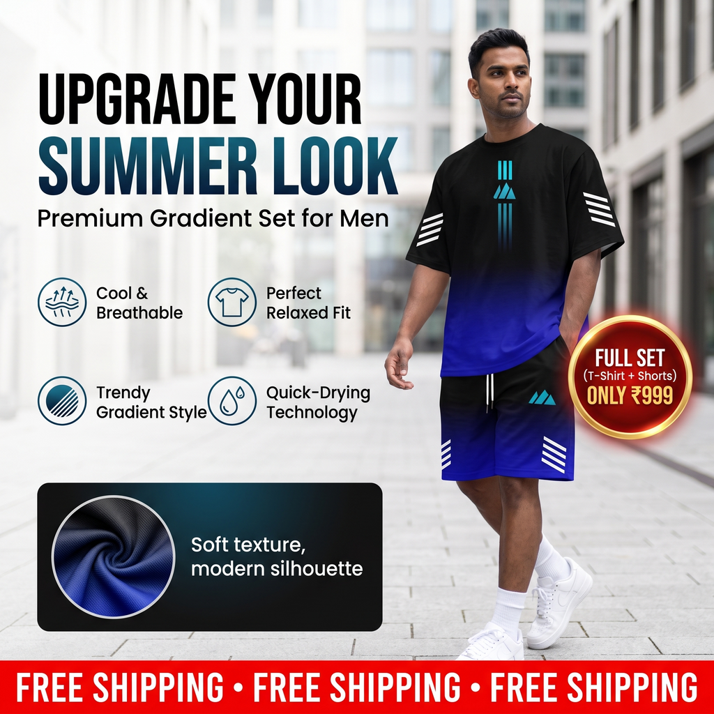 Men's Summer T-Shirt & Shorts Two-Piece Set