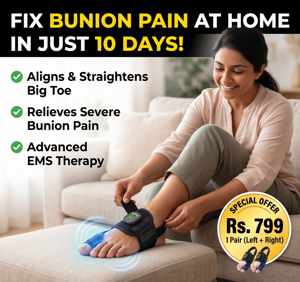 EMS Microcurrent Pain Relief | Pair Kit (Left + Right) | No More Pain