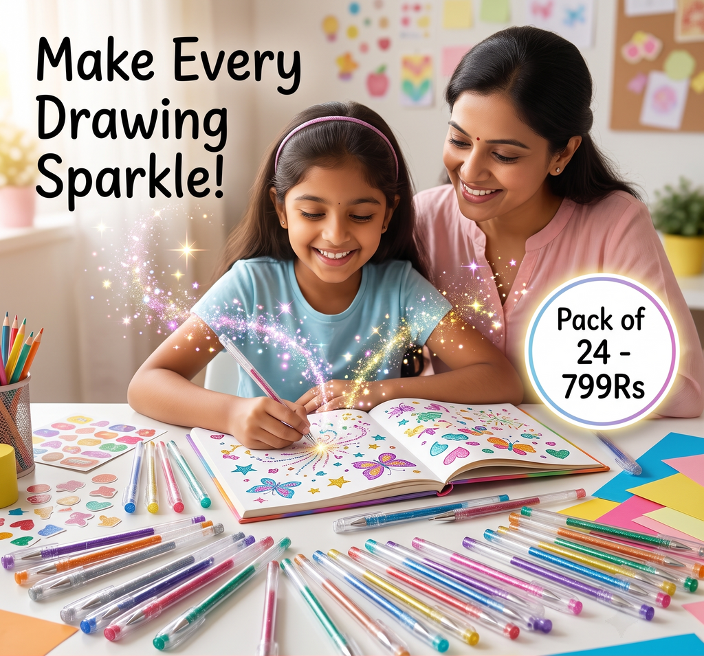 Glitter Gel Pen Set | Pack of 24