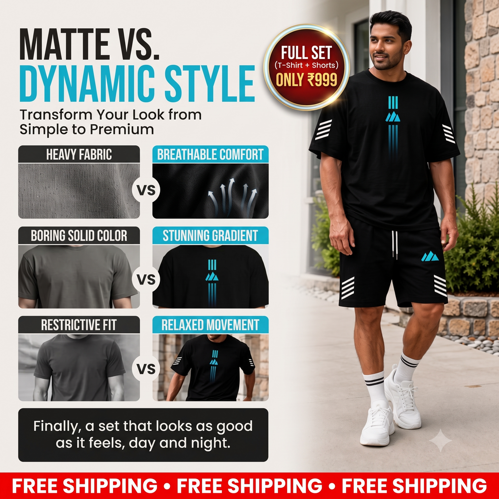 Men's Summer T-Shirt & Shorts Two-Piece Set