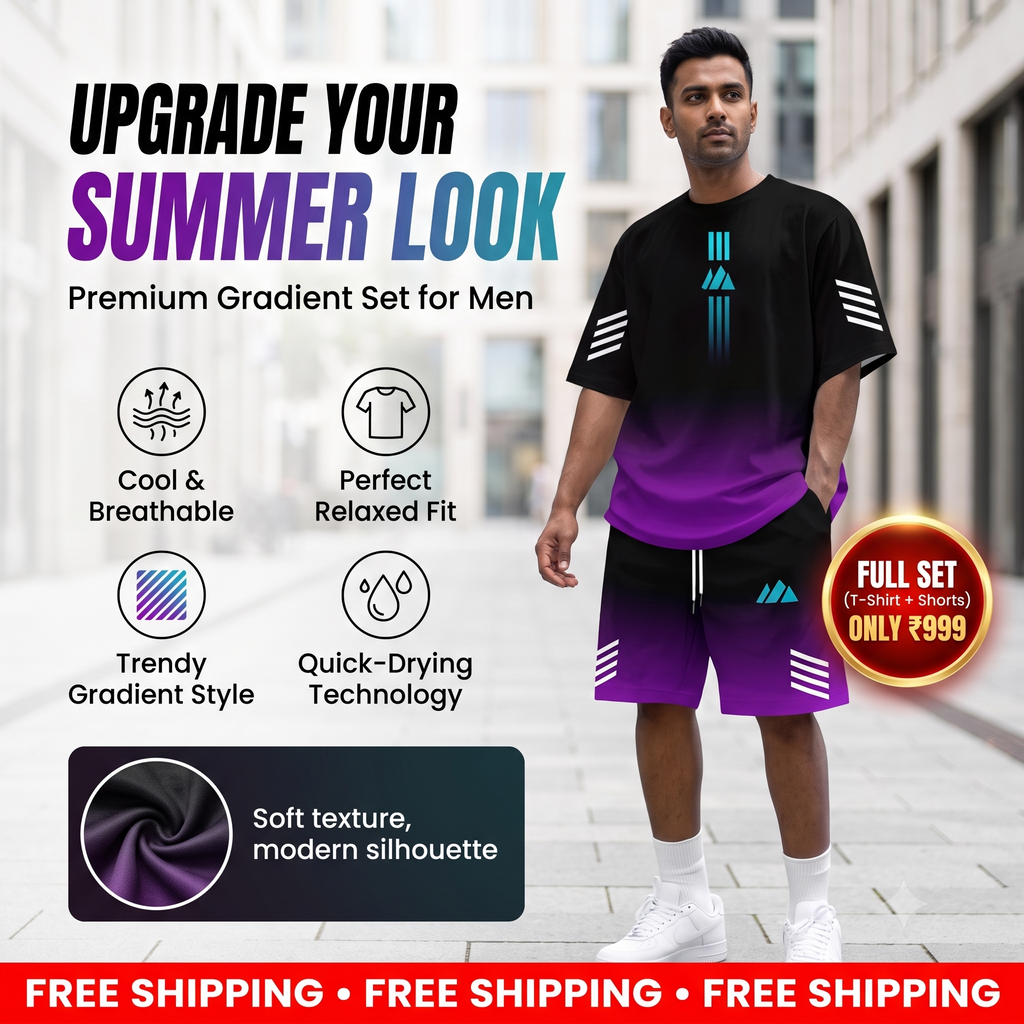 Men's Summer T-Shirt & Shorts Two-Piece Set