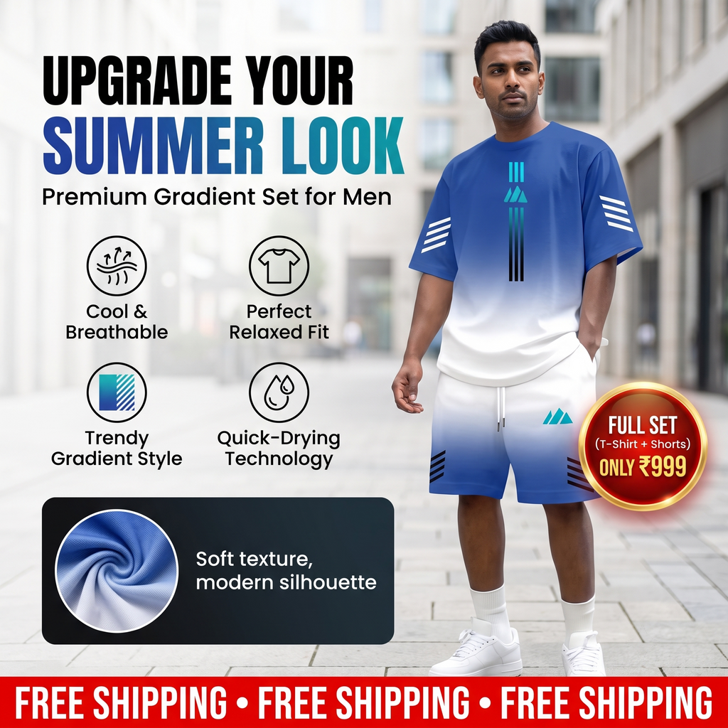 Men's Summer T-Shirt & Shorts Two-Piece Set