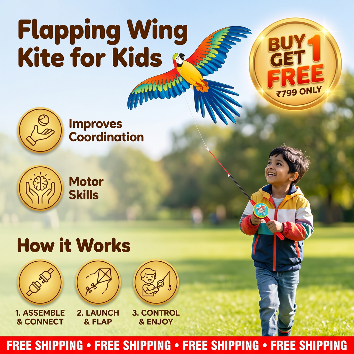 Flapping Wing Kite for Kids – Improves Coordination & Motor Skills