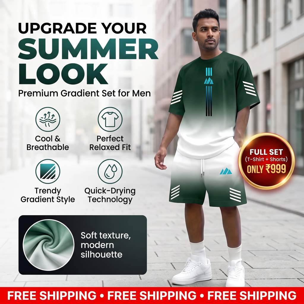 Men's Summer T-Shirt & Shorts Two-Piece Set