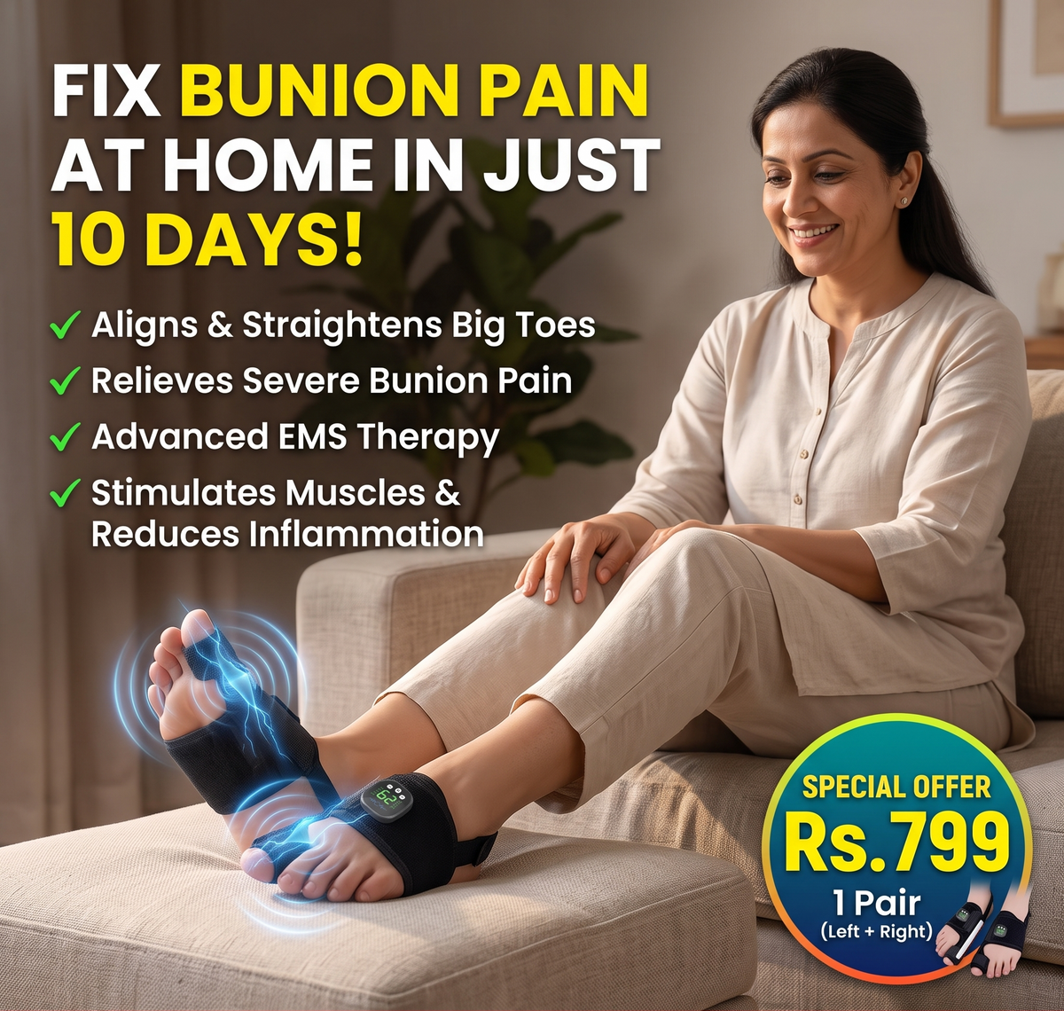 EMS Microcurrent Pain Relief | Pair Kit (Left + Right) | No More Pain
