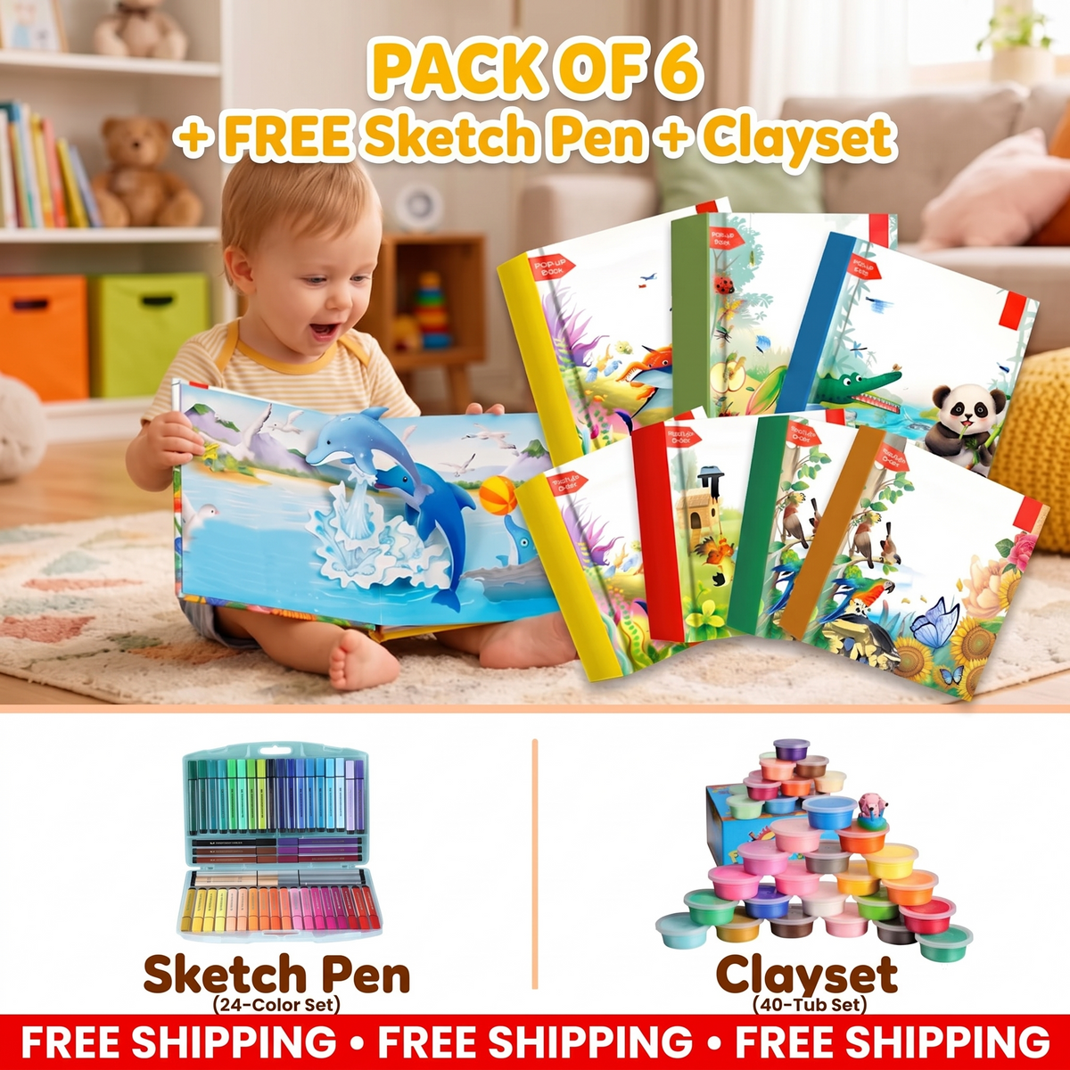 Educational Animal Themed Pop-Up Books | FREE GIFTS
