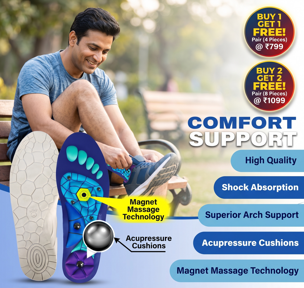 Magnetic Relief Insoles | Buy 1 Get 1 Pair FREE