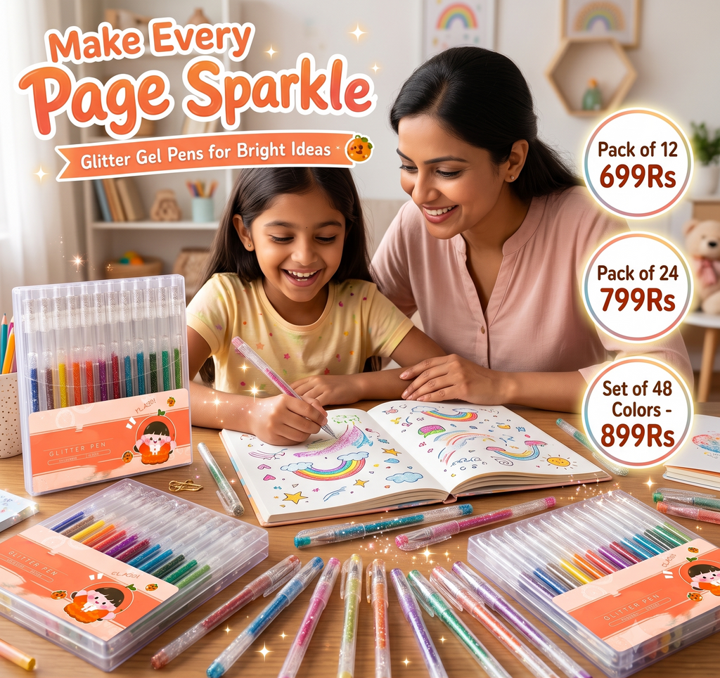 Glitter Gel Pen Set | Pack of 24