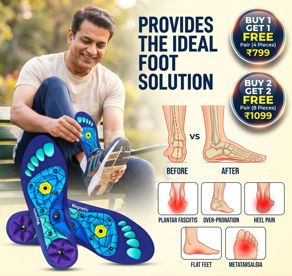Magnetic Relief Insoles | Buy 1 Get 1 Pair FREE
