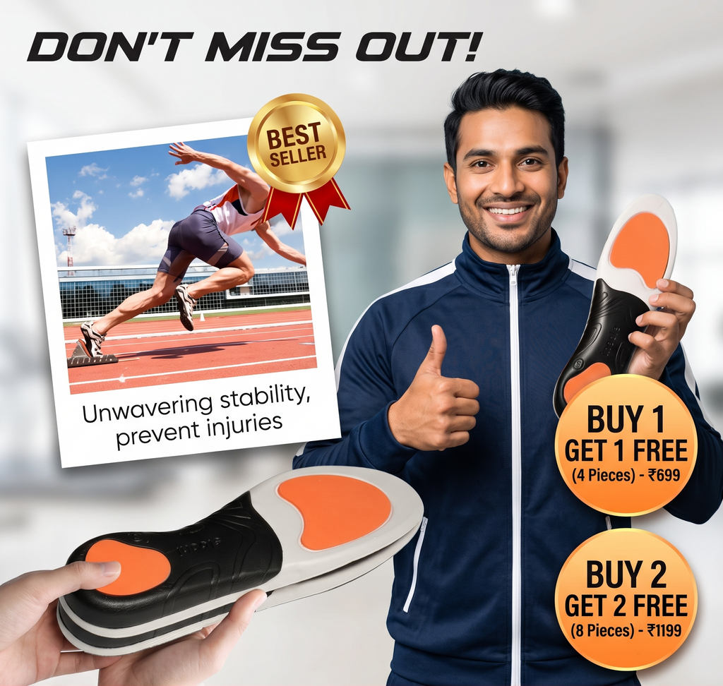 Shock-absorbing Insoles with Arch Support | Breathable | Pain-relieving
