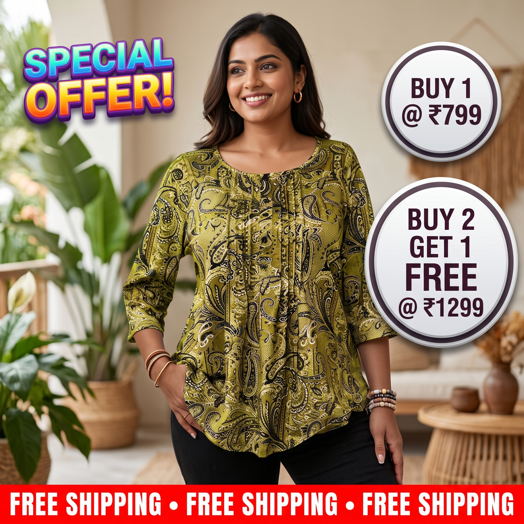 Women’s Paisley Print Relaxed Top | Relaxed Fit