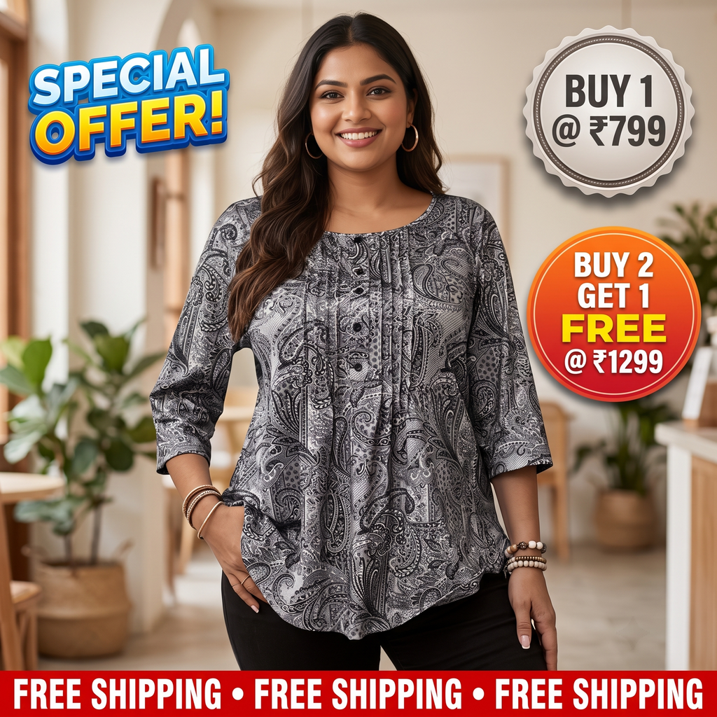 Women’s Paisley Print Relaxed Top | Relaxed Fit