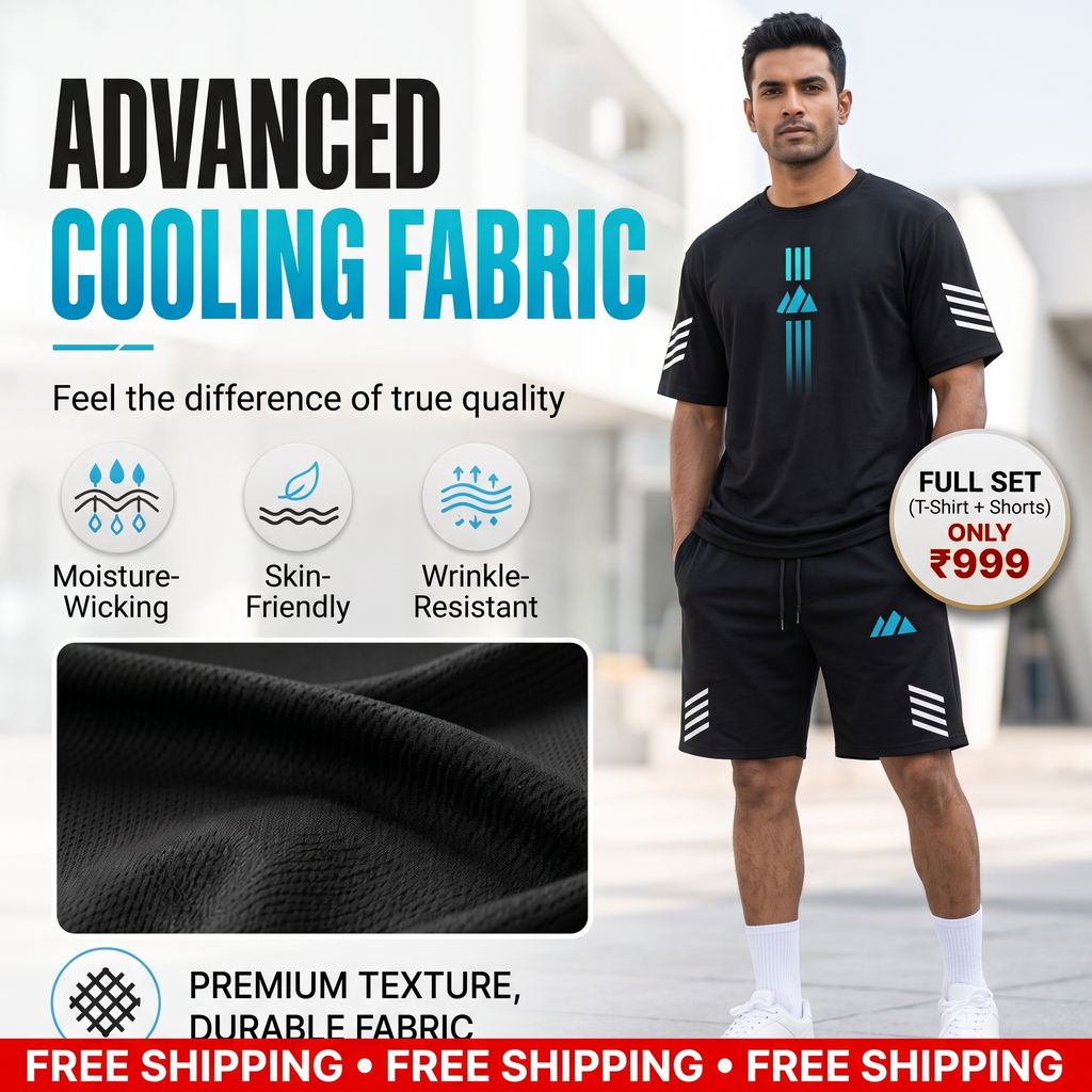 Men's Summer T-Shirt & Shorts Two-Piece Set