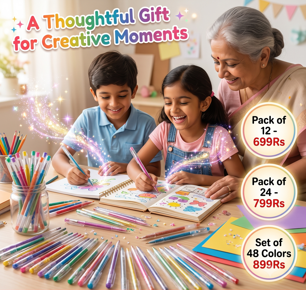 Glitter Gel Pen Set | Pack of 24