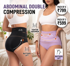 High-Waist Cross Tummy Control Panties | Pack of 6