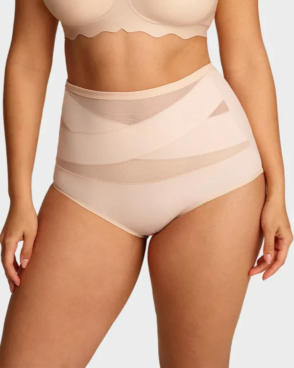 High-Waist Cross Tummy Control Panties | Pack of 6