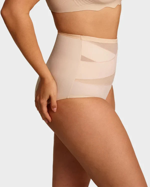 High-Waist Cross Tummy Control Panties | Pack of 6