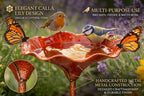 Handmade Metal Bird Feeder Flower - Decorative Garden Planter