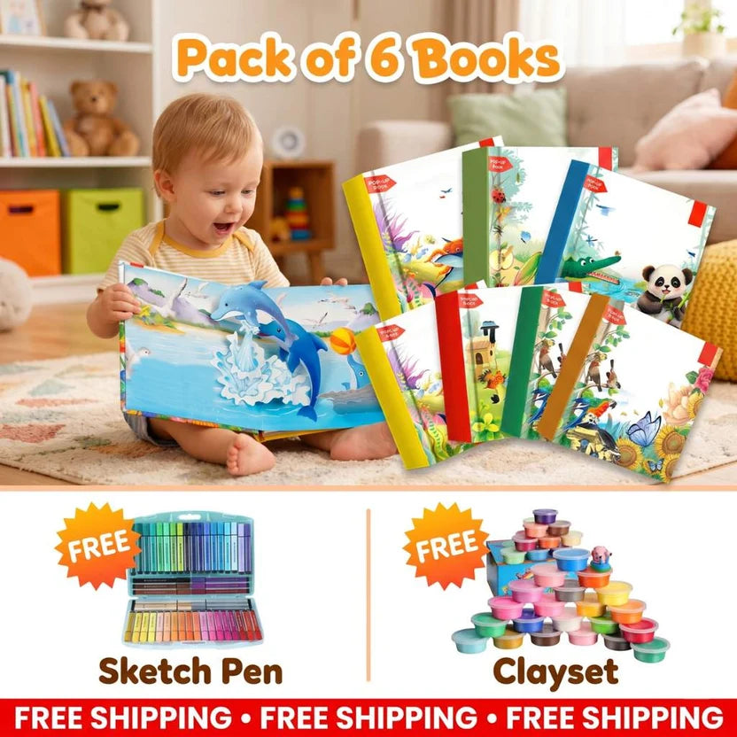 Educational Animal Themed Pop-Up Books | FREE GIFTS