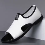 Men's Open-Toe Casual Sandals | Textured Leather