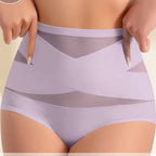 High-Waist Cross Tummy Control Panties | Pack of 6