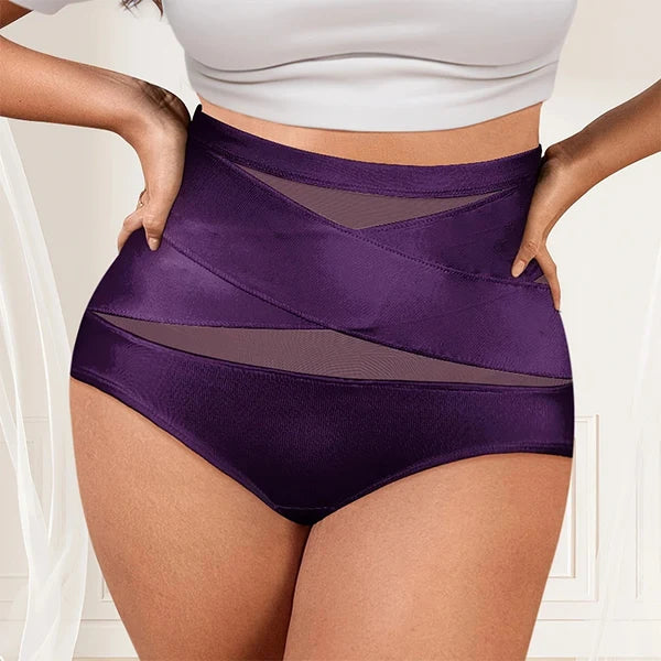 High-Waist Cross Tummy Control Panties | Pack of 6