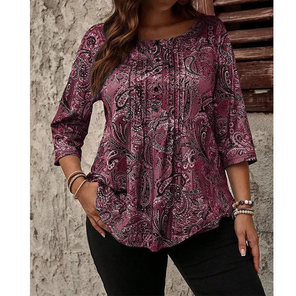 Women’s Paisley Print Relaxed Top | Relaxed Fit