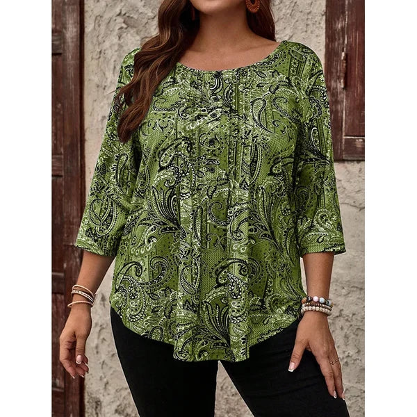 Women’s Paisley Print Relaxed Top | Relaxed Fit