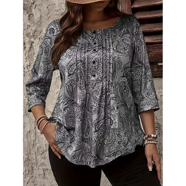 Women’s Paisley Print Relaxed Top | Relaxed Fit